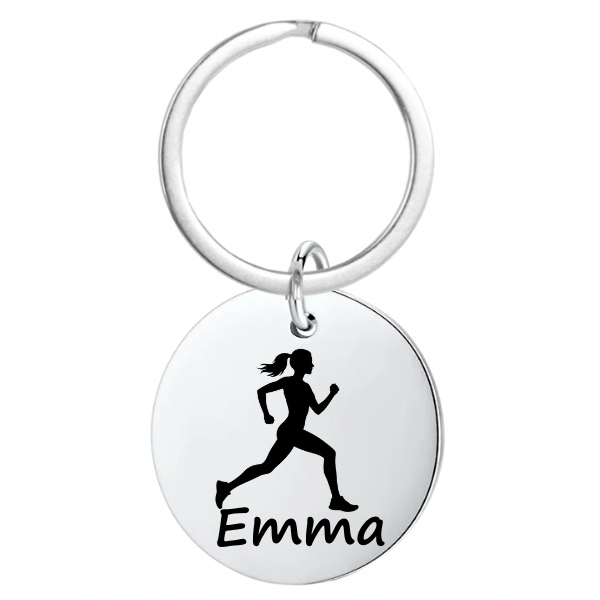 Runner Engraved Keychain