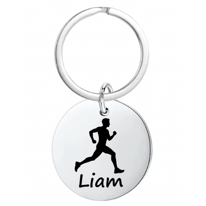 Runner Engraved Keychain