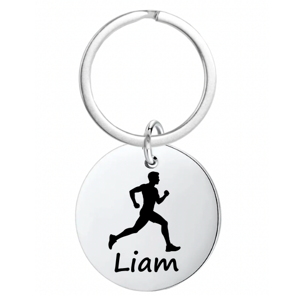 Runner Engraved Keychain