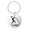 Boys Pole Vault Engraved Keychain