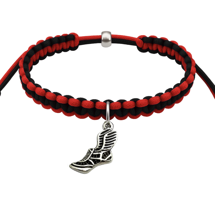 Multi Colored Track and Field Sneaker Hanging Rope Bracelet