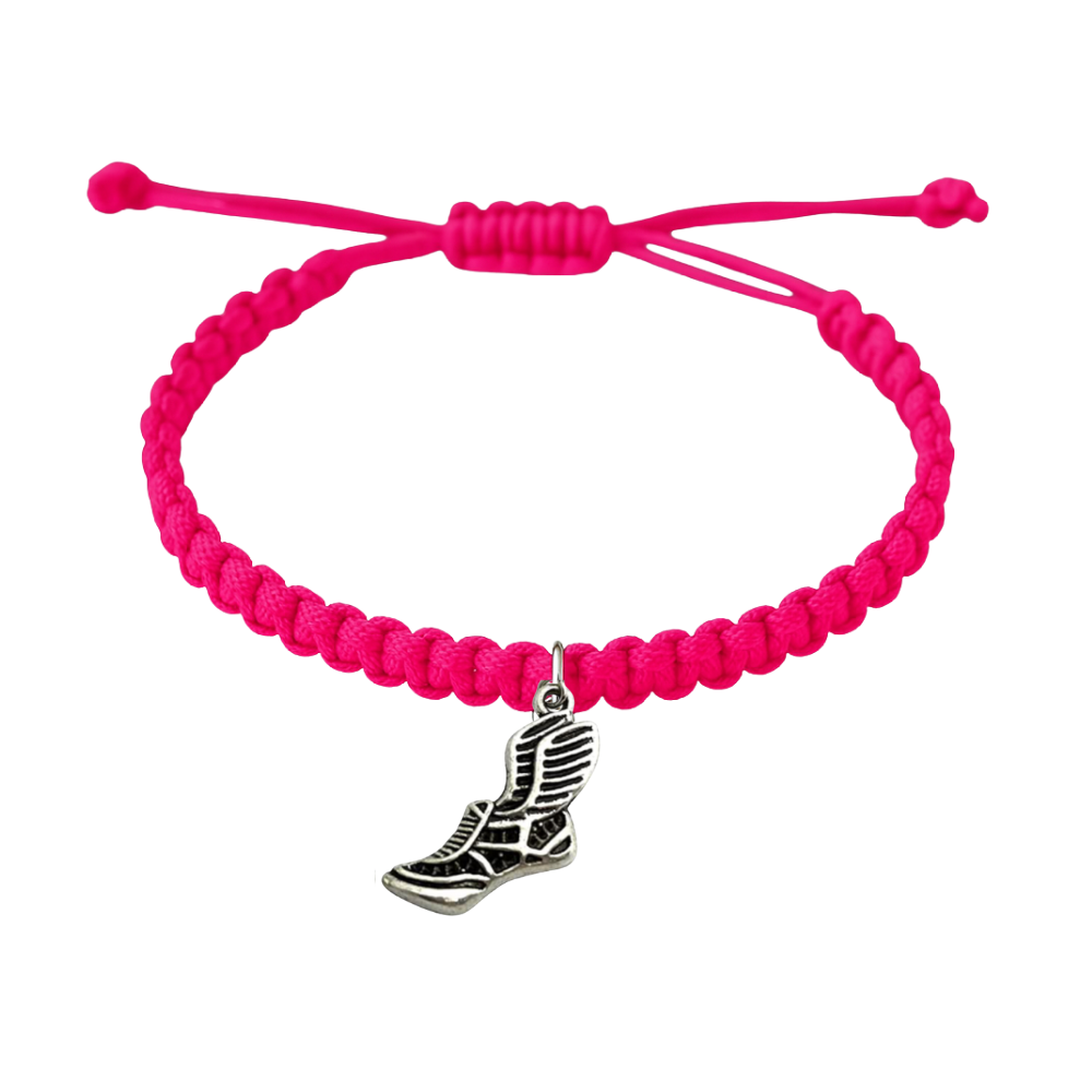 Track and Field Hanging Charm Rope Bracelet