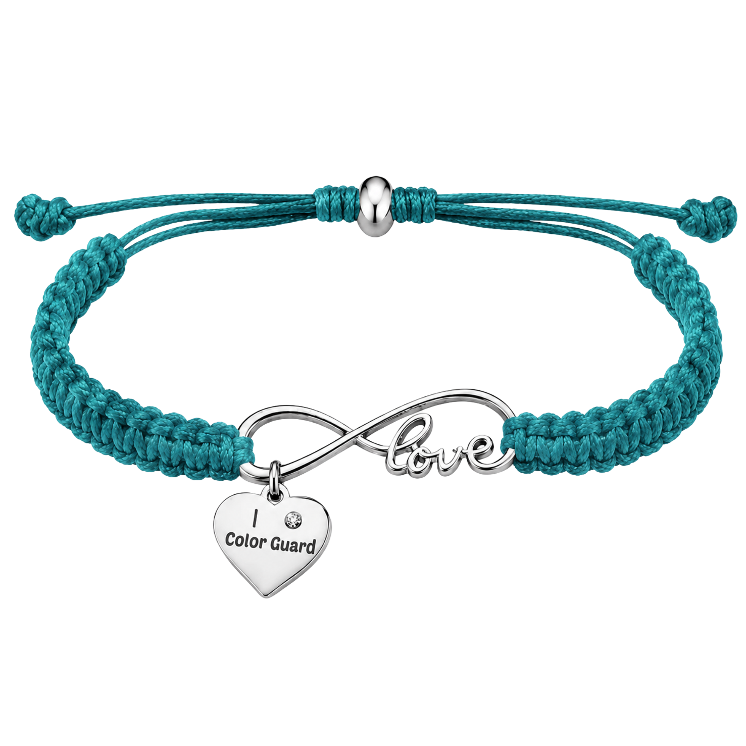 Color Guard Love Infinity Rope Bracelet - Pick Color