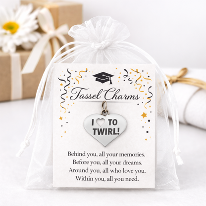 Baton Twirl Graduation Tassel Charm