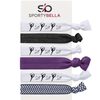 Set of 6 stylish twirling hair ties featuring twirler and heart designs, perfect for girls, dancers, and performers.