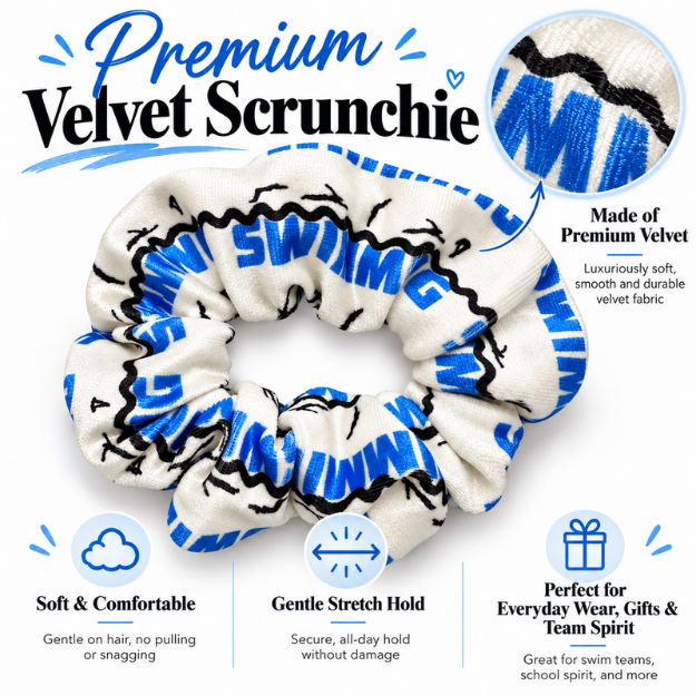 Swim Scrunchie - Premium Velvet Hair Accessories