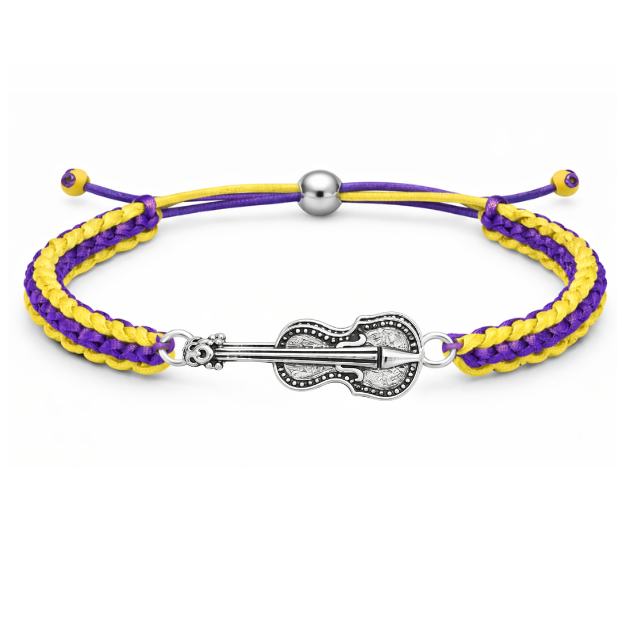Violin Multi Colored Rope Bracelet - Pick Color