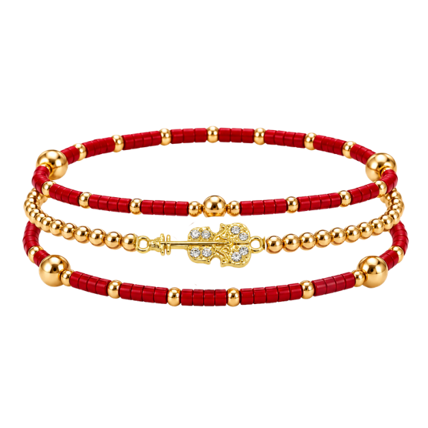 Violin Music Instrument Bracelet Stack