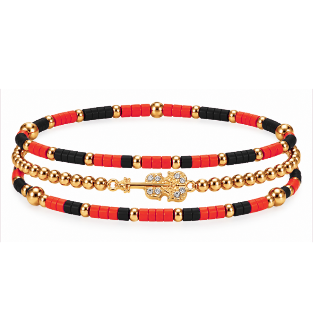 Violin Music Instrument Bracelet Stack