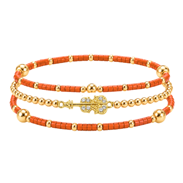 Violin Music Instrument Bracelet Stack