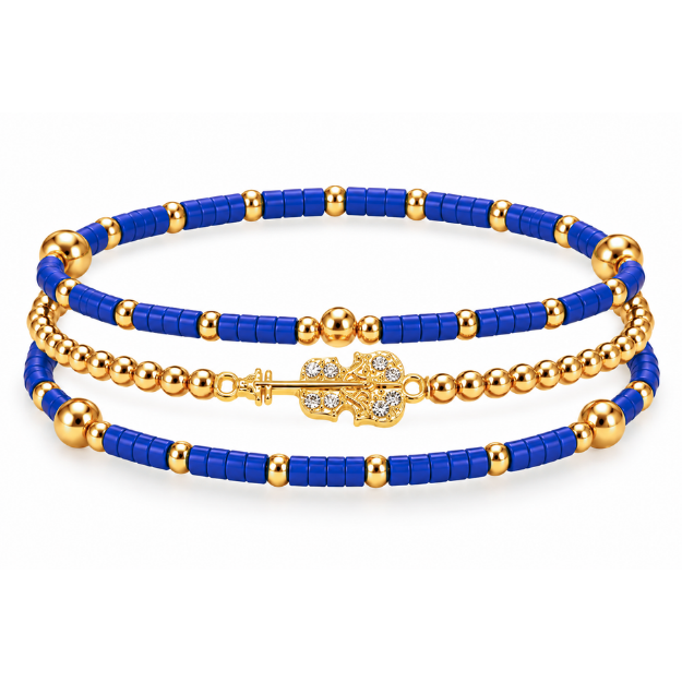 Violin Music Instrument Bracelet Stack