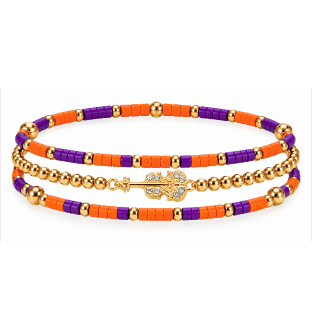 Violin Music Instrument Bracelet Stack