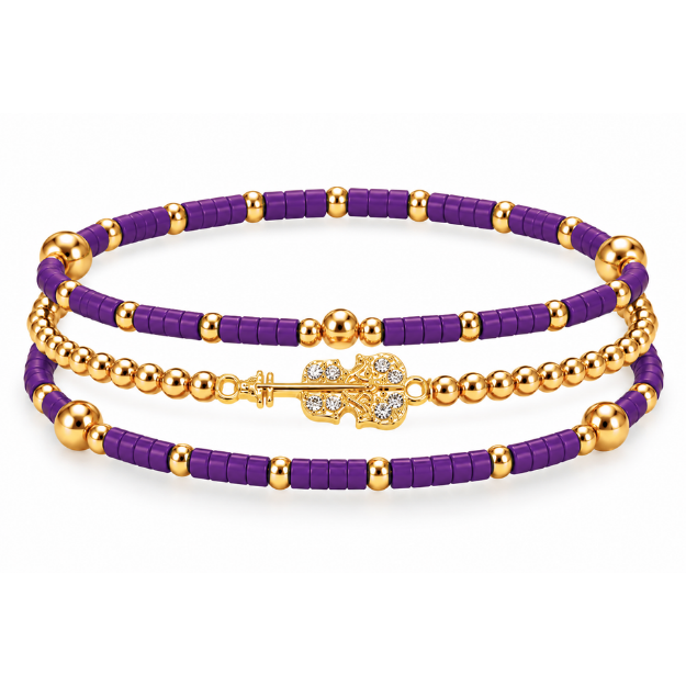 Violin Music Instrument Bracelet Stack