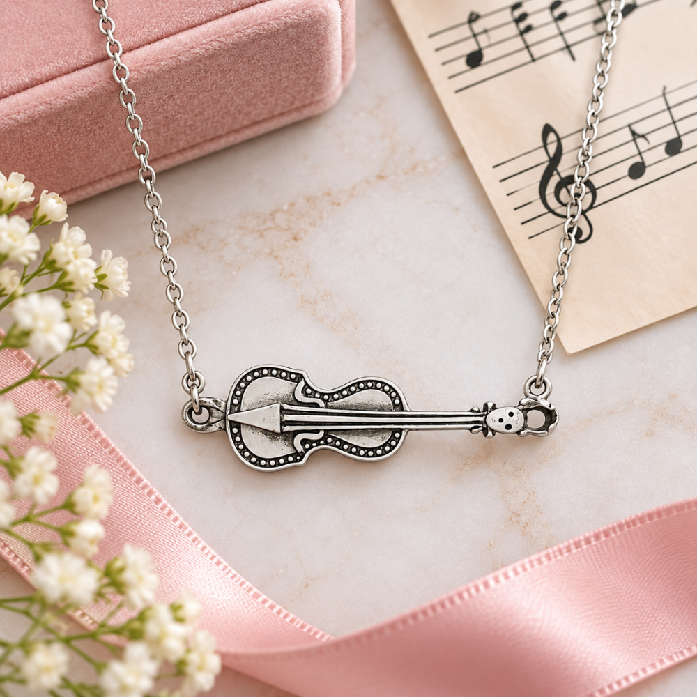 Violin Charm Necklace