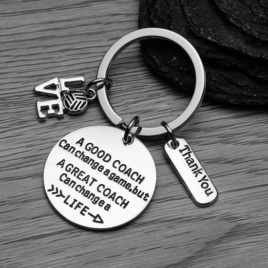 Volleyball Coach Keychain, A Good Coach Can Change a Game But a Great