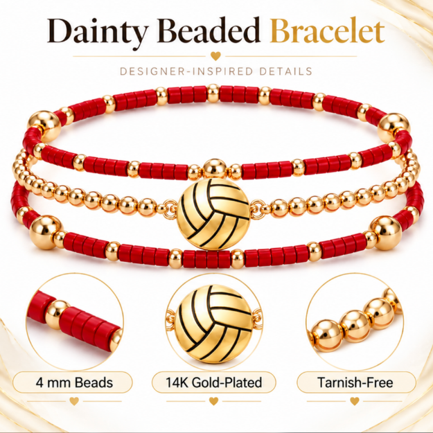 Volleyball Game Day Bracelet Stack