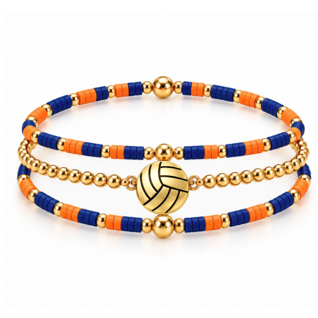 Volleyball Game Day Bracelet Stack