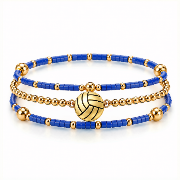 Volleyball Game Day Bracelet Stack