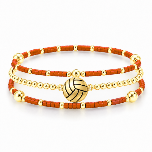 Volleyball Game Day Bracelet Stack