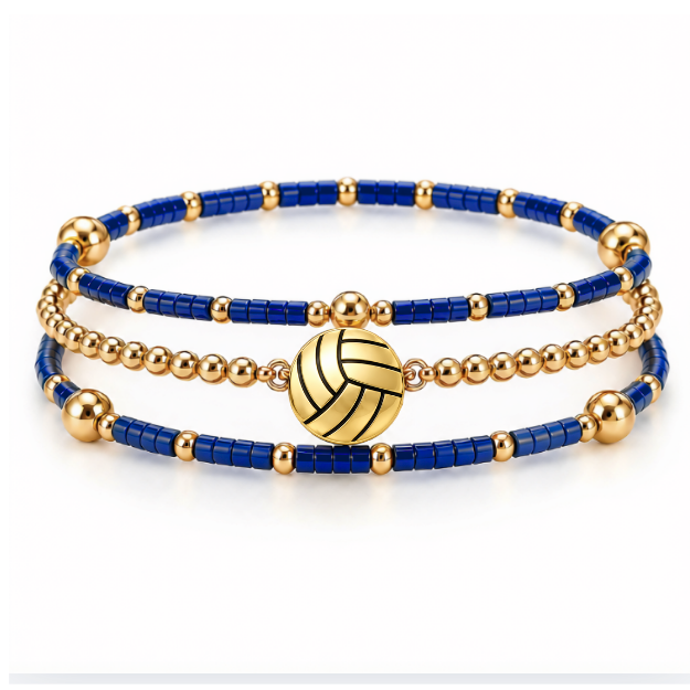 Volleyball Game Day Bracelet Stack