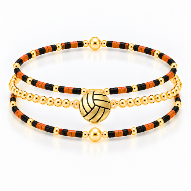 Volleyball Game Day Bracelet Stack