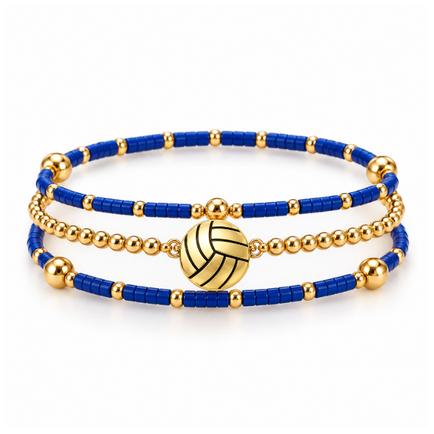 Volleyball Game Day Bracelet Stack