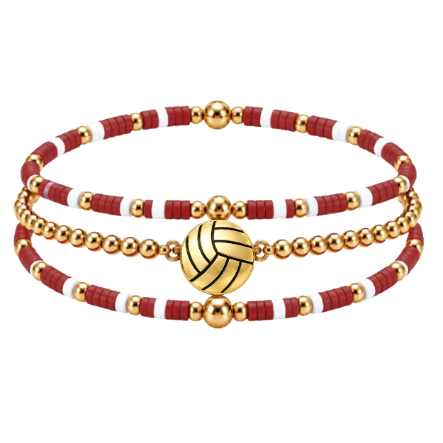 Volleyball Game Day Bracelet Stack