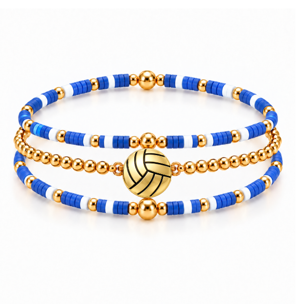 Volleyball Game Day Bracelet Stack