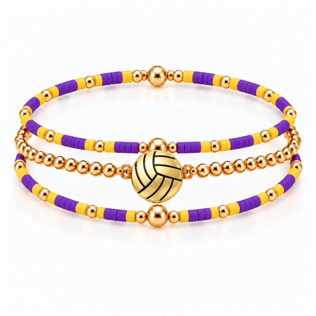 Volleyball Game Day Bracelet Stack