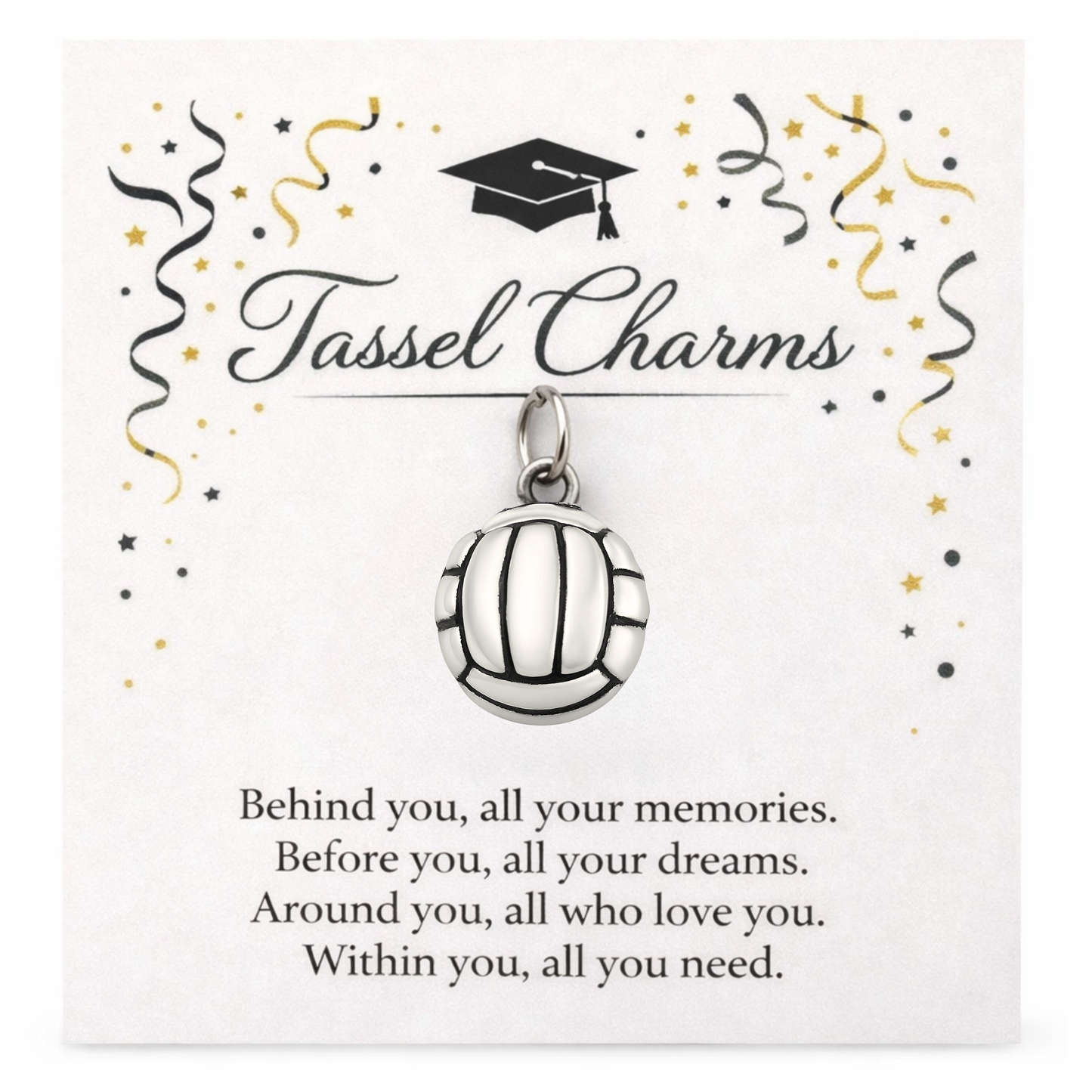 Volleyball Graduation Tassel Charm