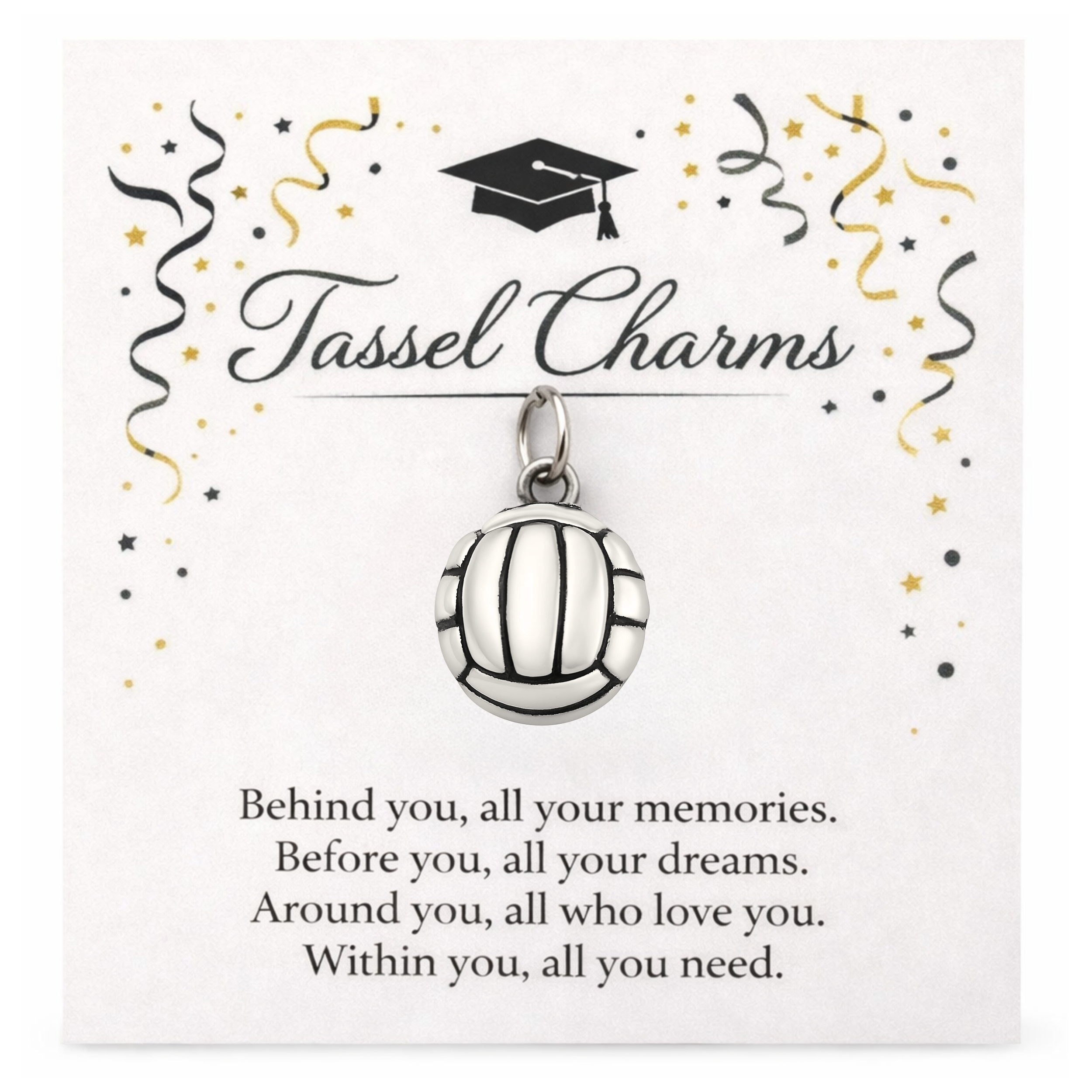 Volleyball Graduation Tassel Charm