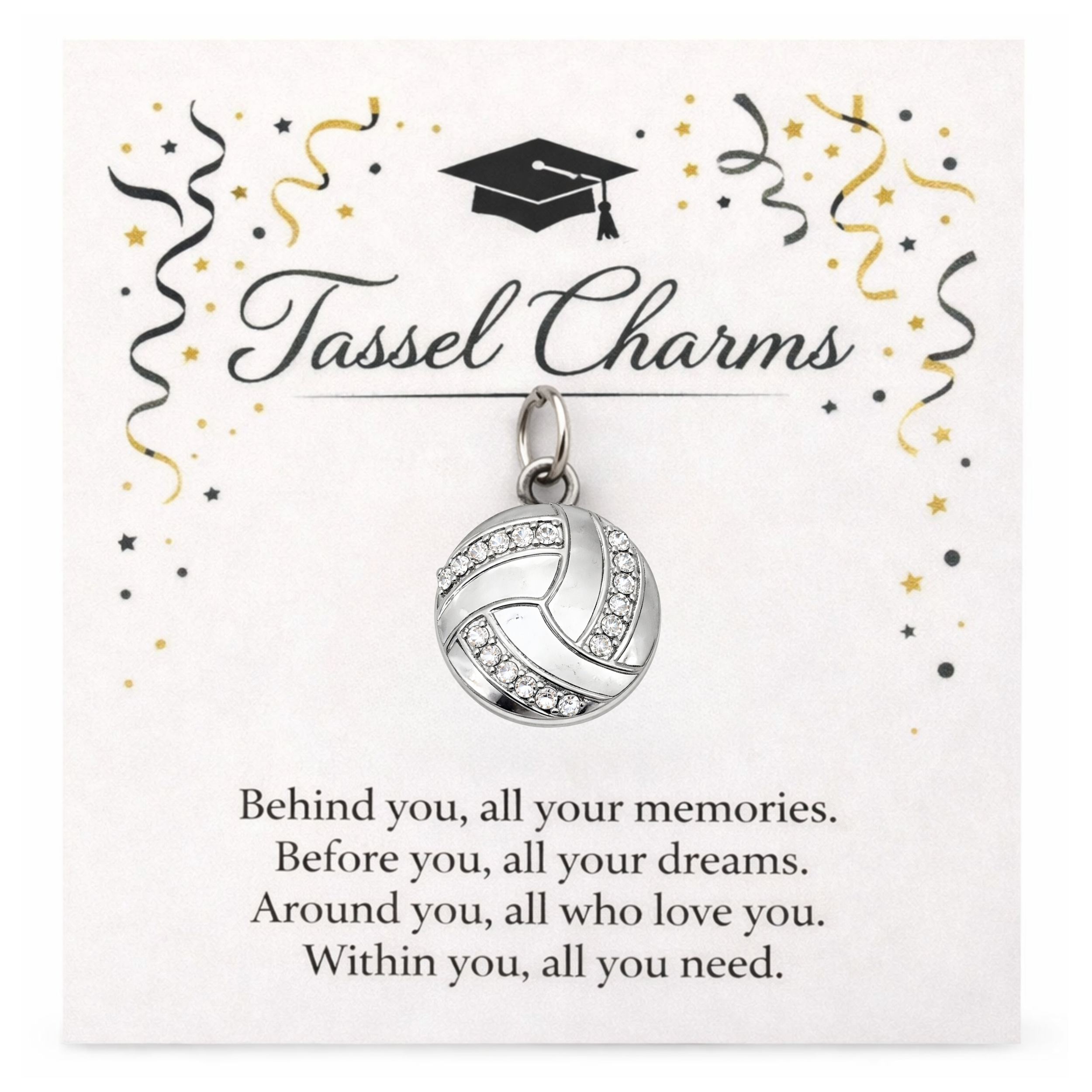 Volleyball Graduation Tassel Charm