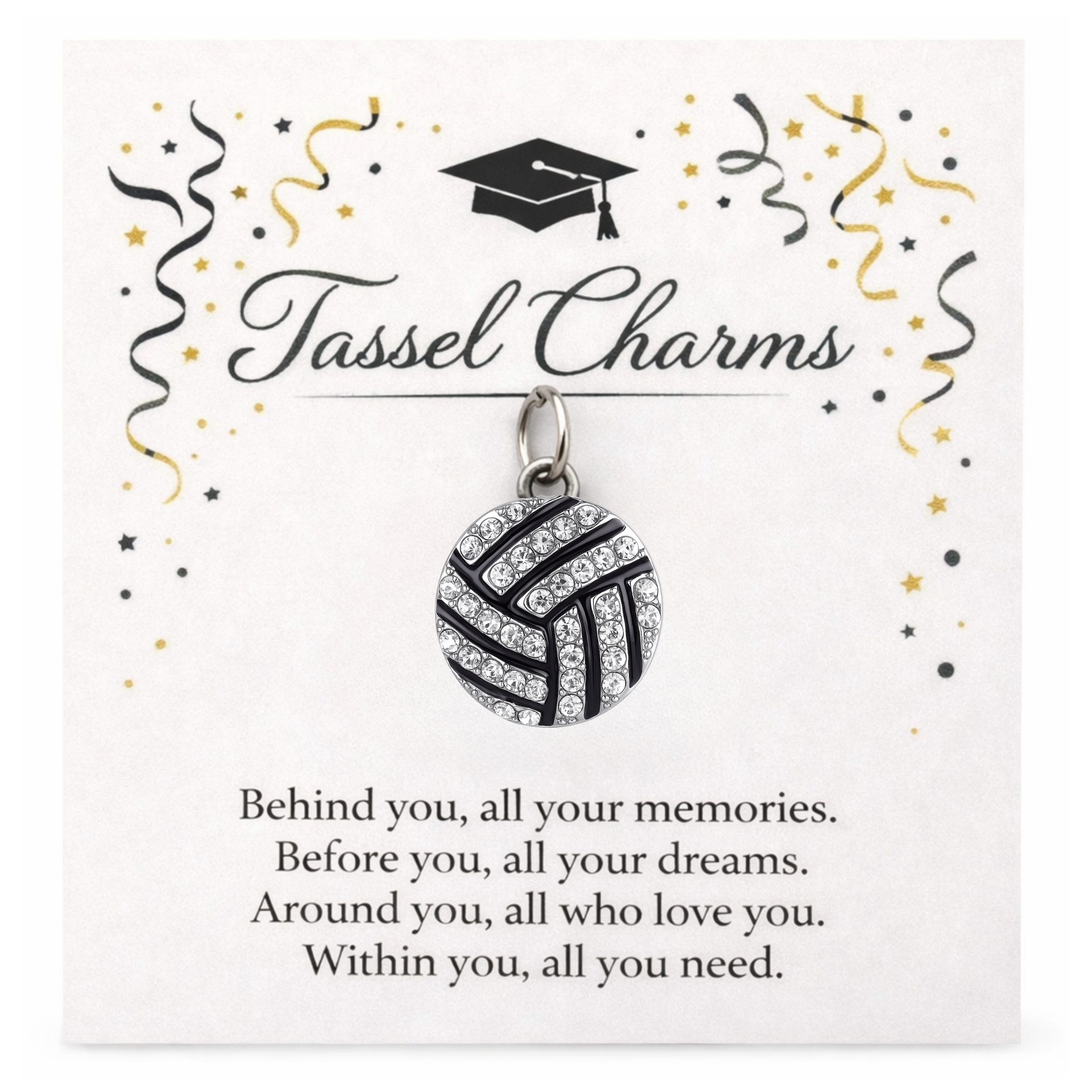Volleyball Graduation Tassel Charm