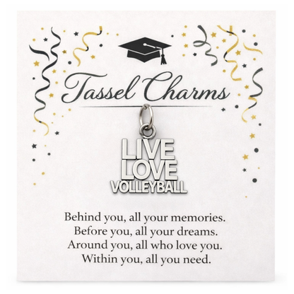 Volleyball Graduation Tassel Charm