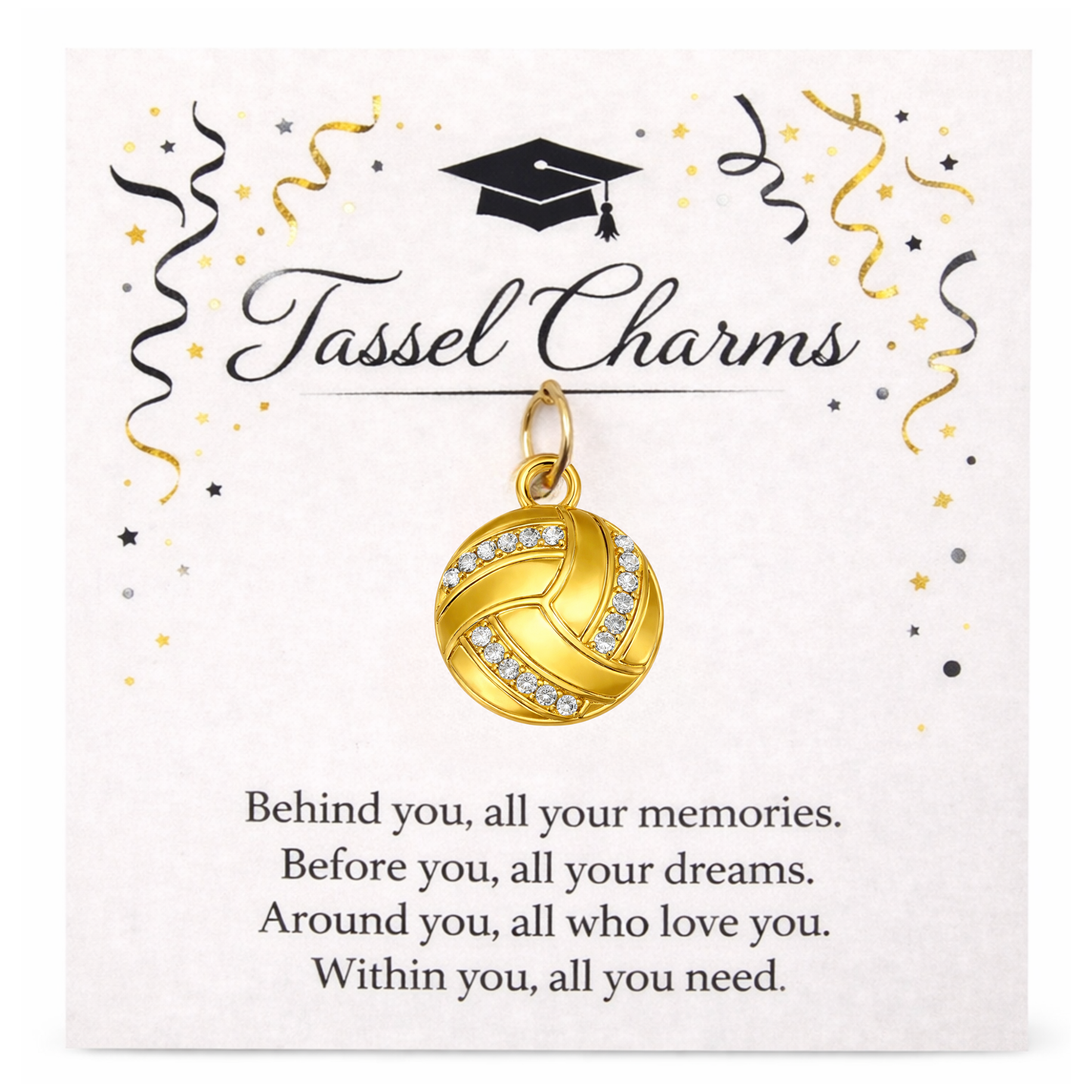 Volleyball Graduation Tassel Charm