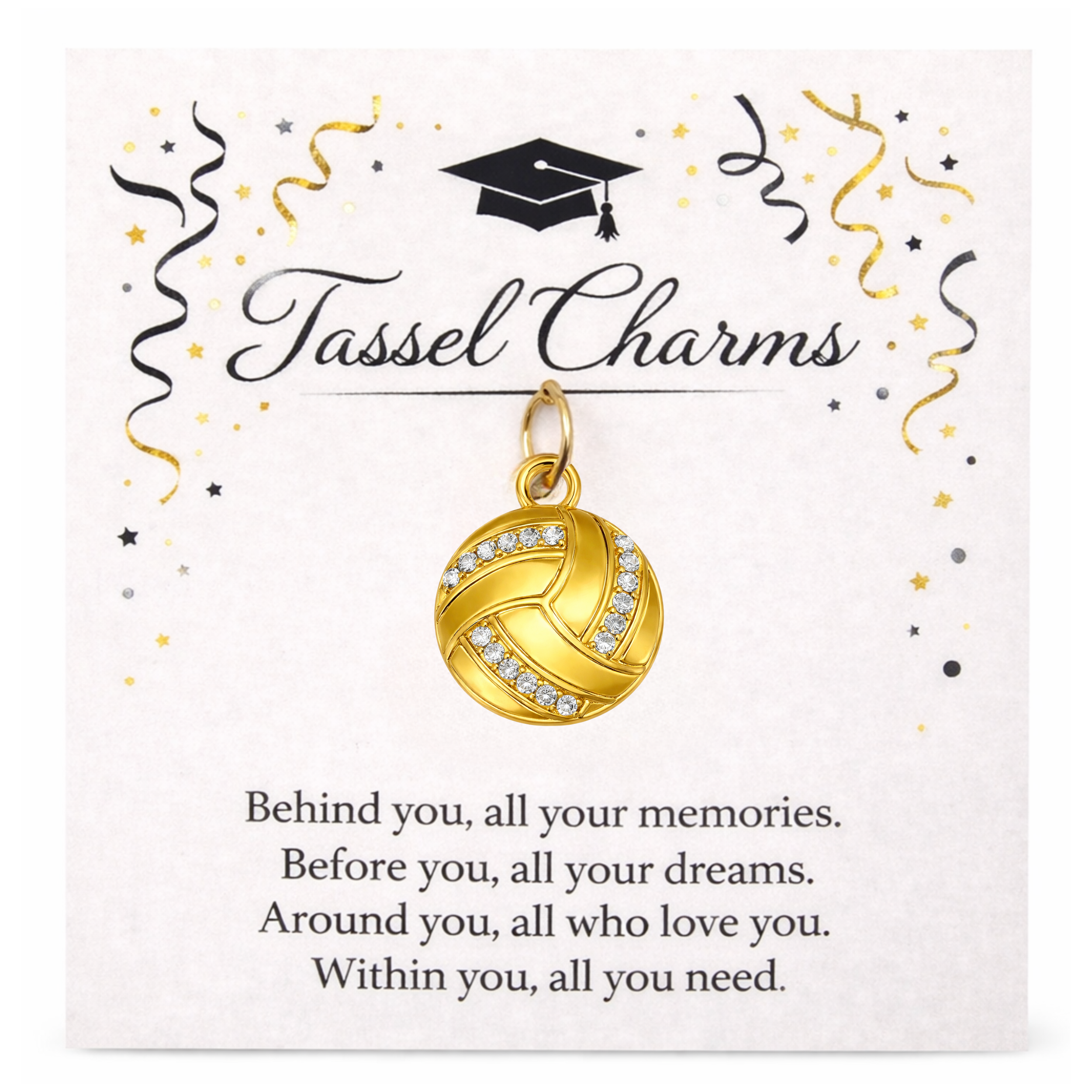 Volleyball Graduation Tassel Charm