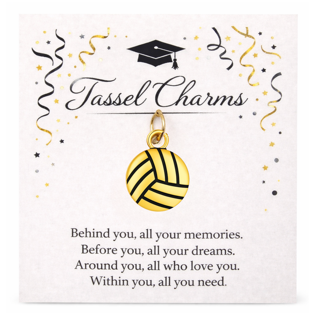 Volleyball Graduation Tassel Charm
