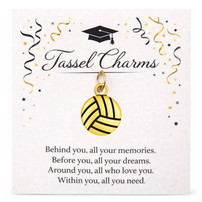 Volleyball Graduation Tassel Charm