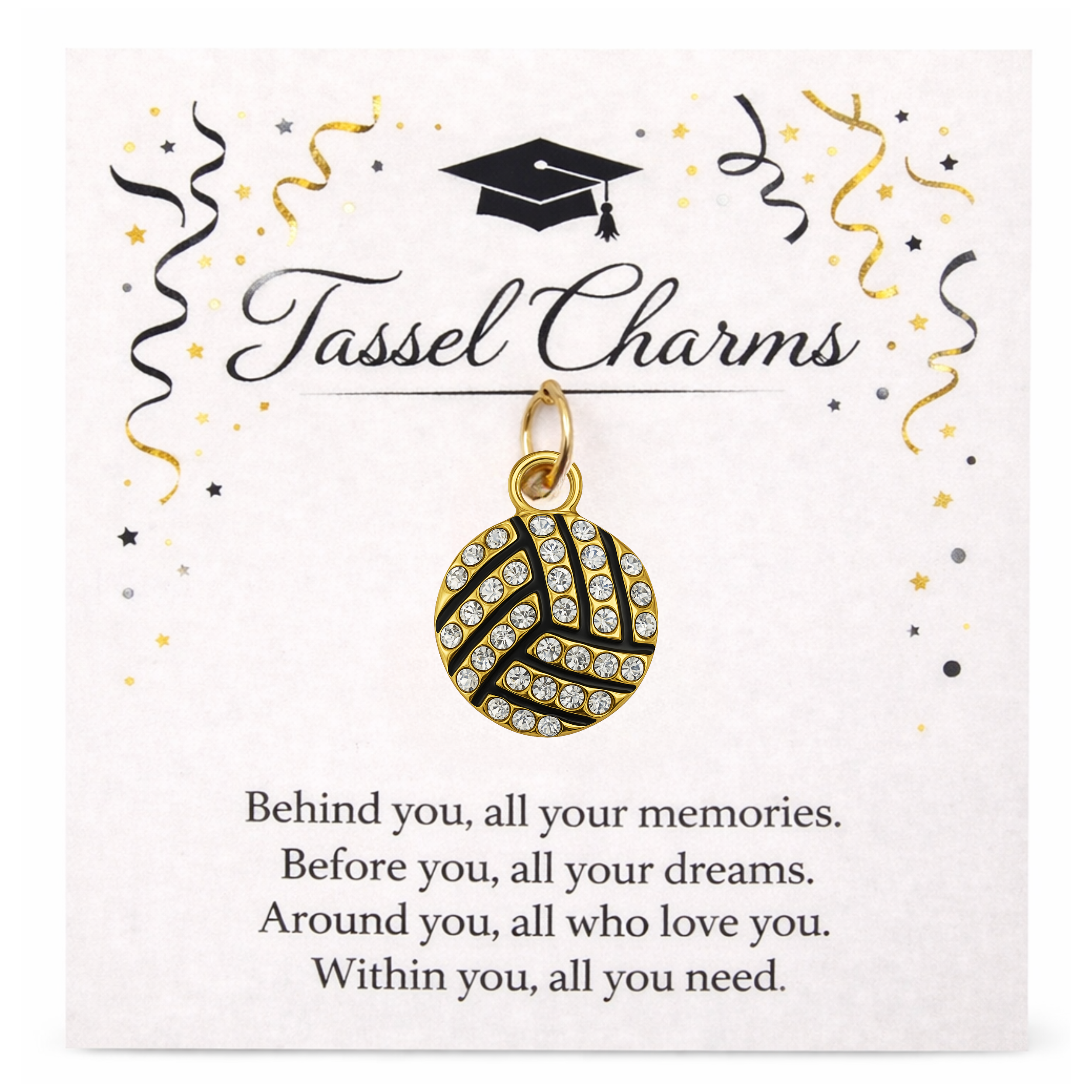 Volleyball Graduation Tassel Charm