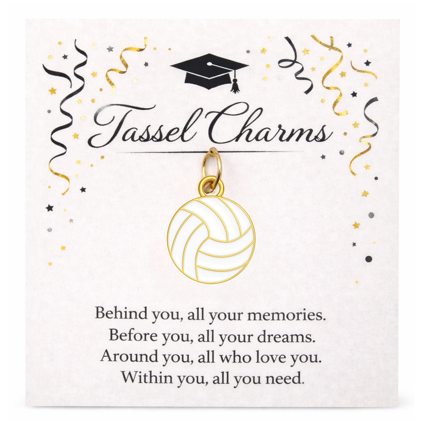 Volleyball Graduation Tassel Charm