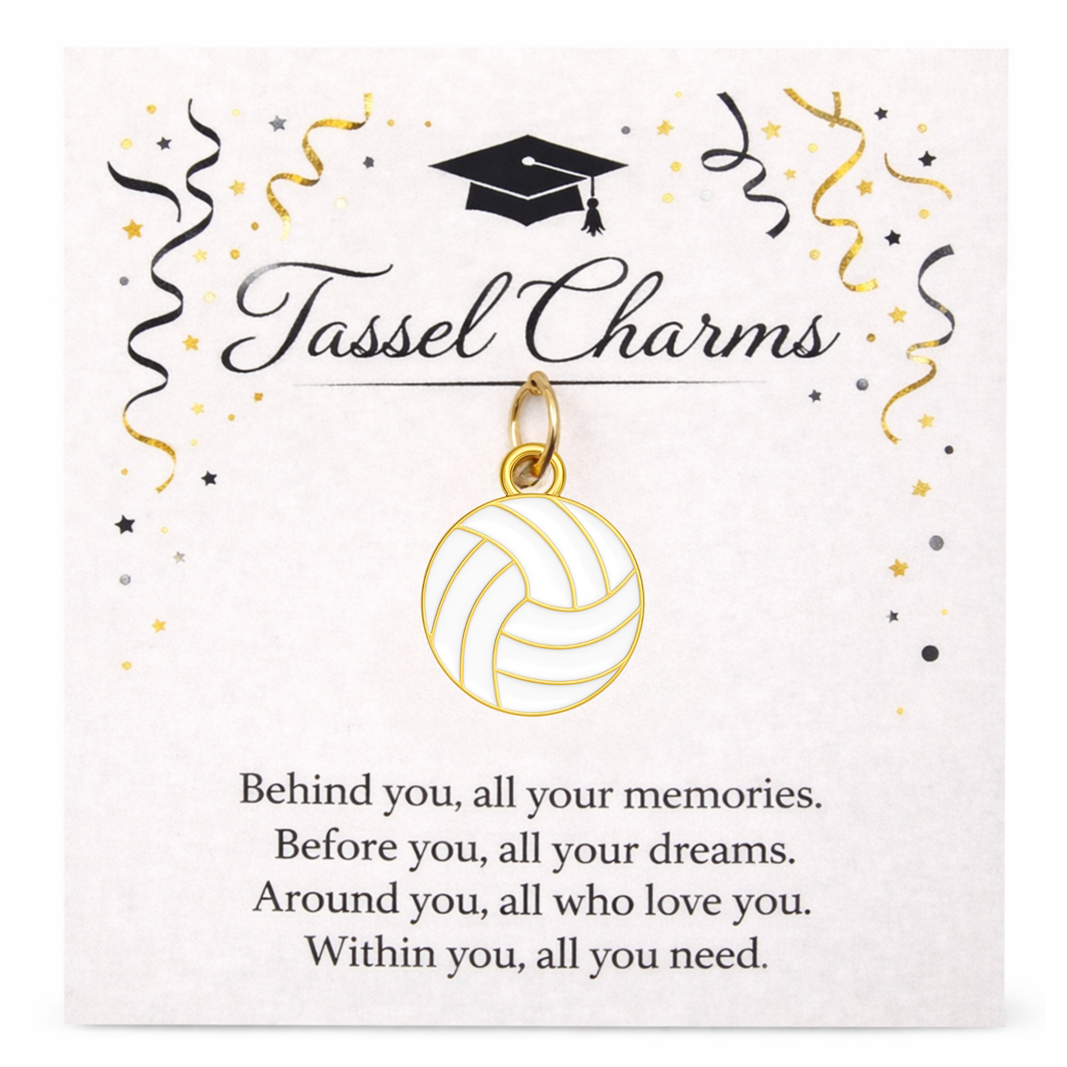 Volleyball Graduation Tassel Charm