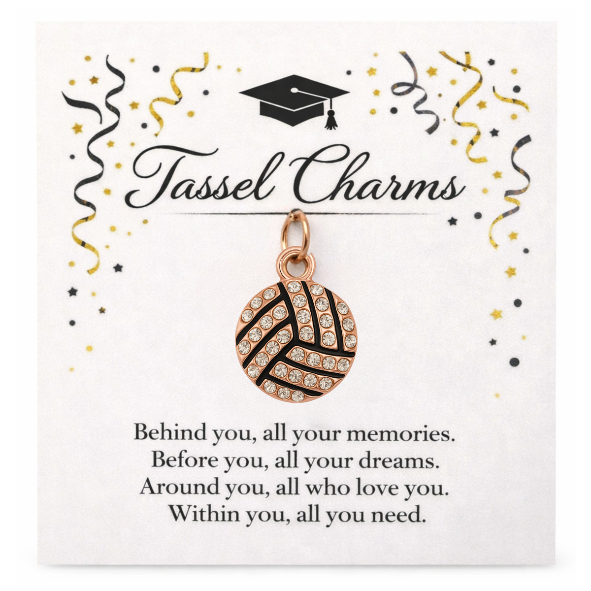 Volleyball Graduation Tassel Charm