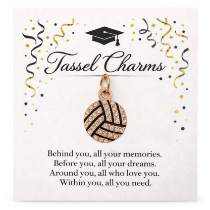 Volleyball Graduation Tassel Charm