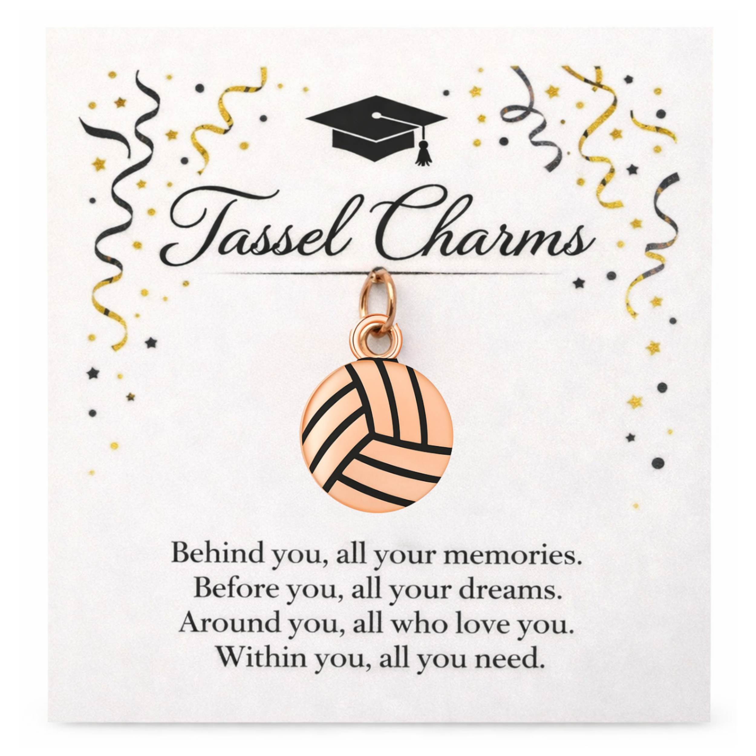 Volleyball Graduation Tassel Charm