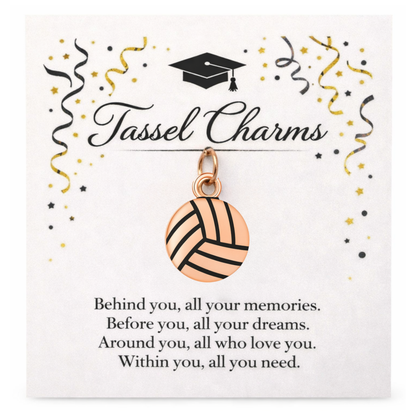 Volleyball Graduation Tassel Charm