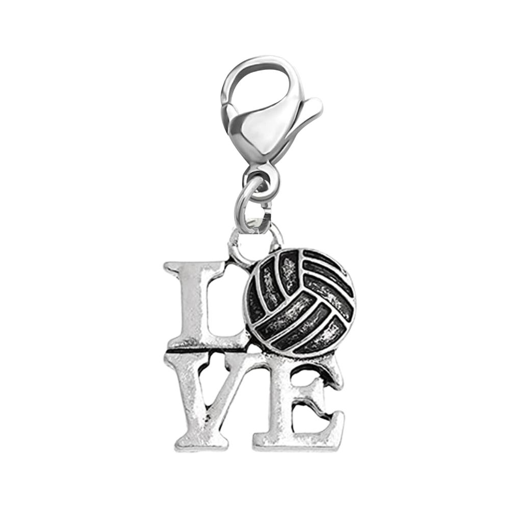 Volleyball Clip On Zipper Pull