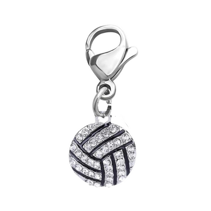 Volleyball Clip On Zipper Pull