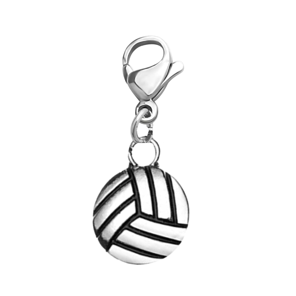 Volleyball Clip On Zipper Pull