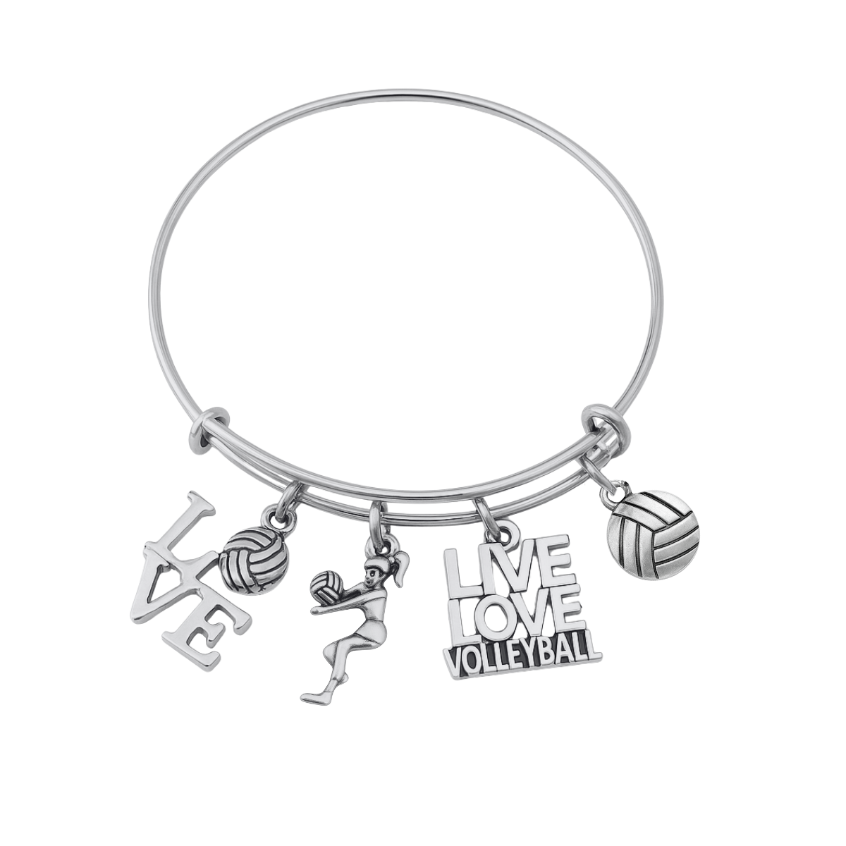 Volleyball Bangle Bracelet