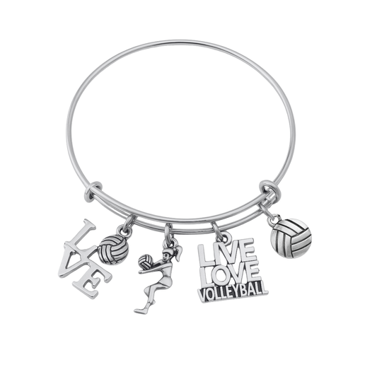 Volleyball Bangle Bracelet